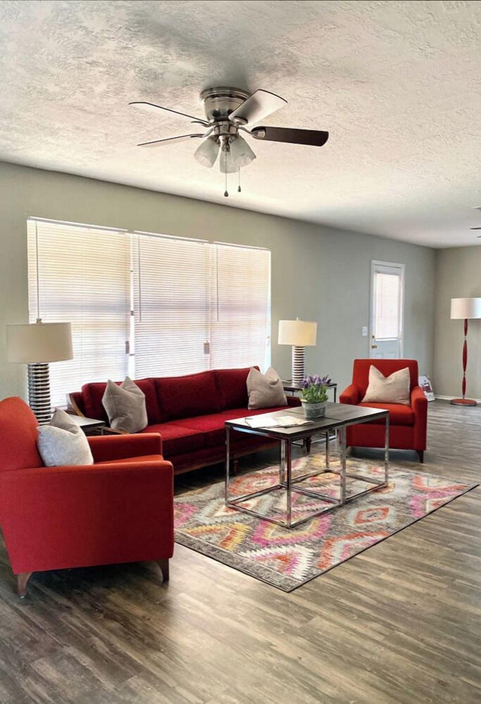 Tastefully updated large living room.