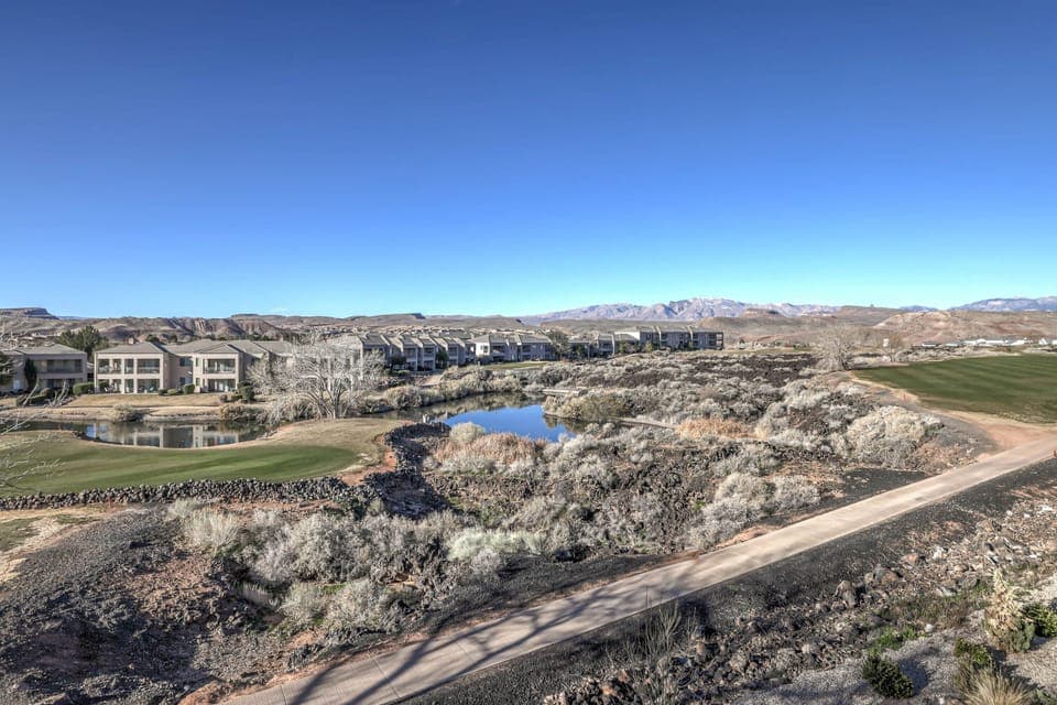 View from wrap around deck