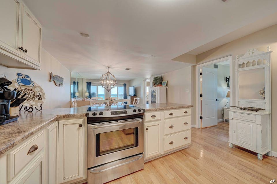 Open kitchen area