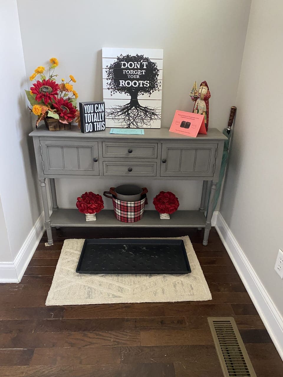 Perfect place to leave your shoes by the front door