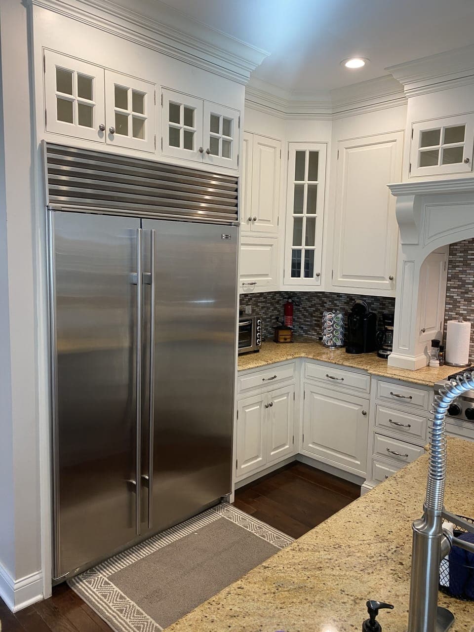 Gourmet Sub Zero Fridge in the huge kitchen.  