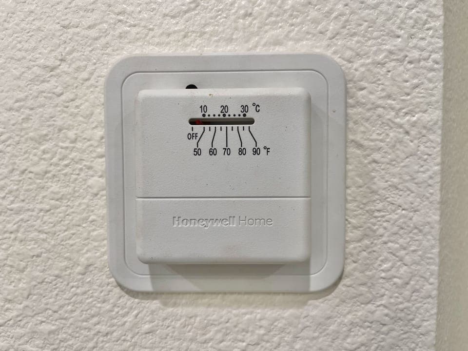 Wall heater avail. Each room has its own AC/heater for individual preference.