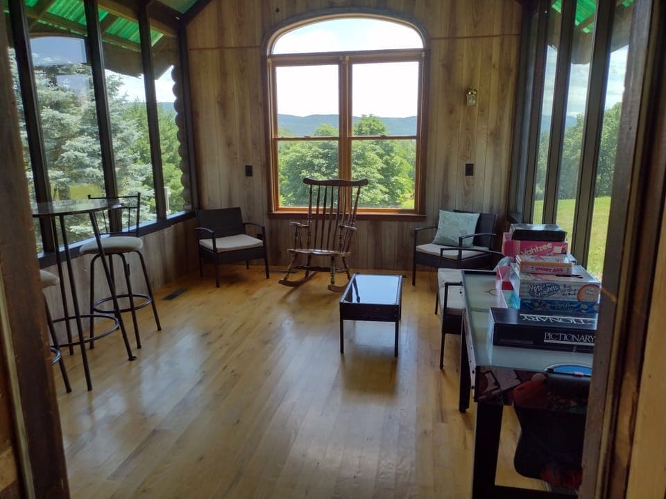 Sunroom with games