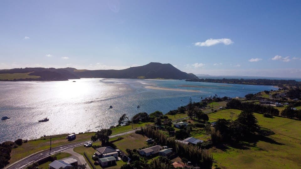 Houhora harbour with  Mt Camel in the background