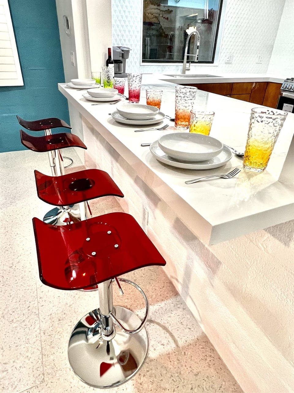 Kitchen with bar seating