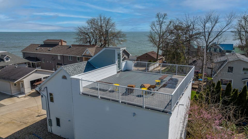 View of Roof Terrace and Lake Erie