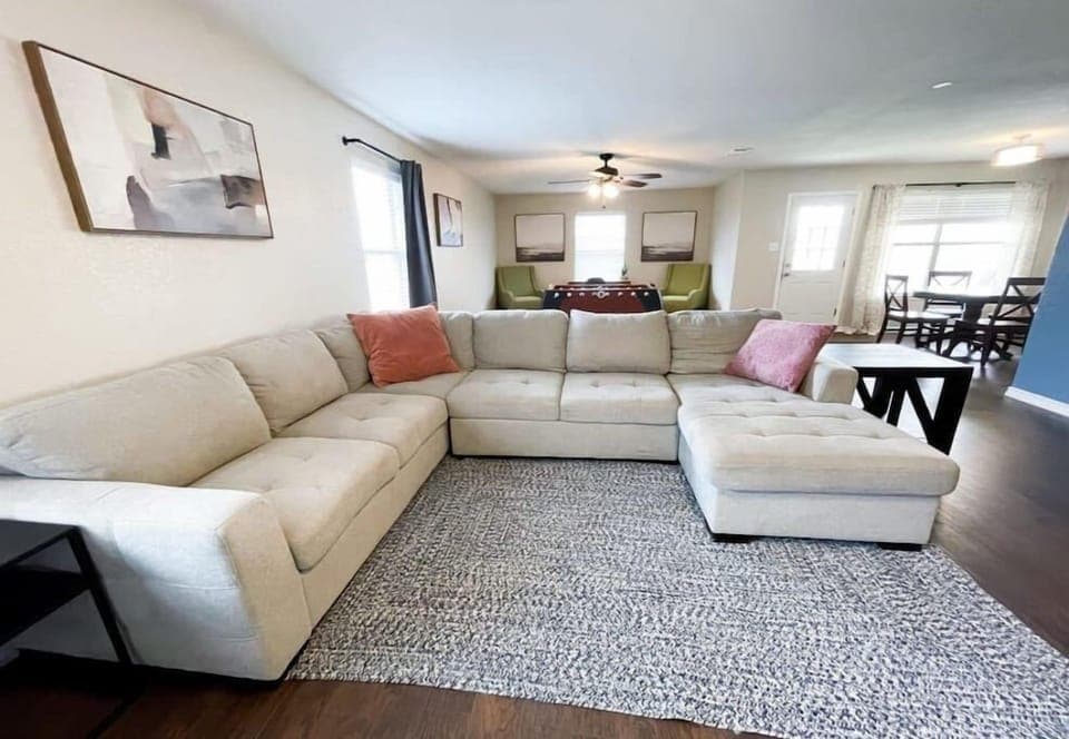 Living room with pullout sleeper couch