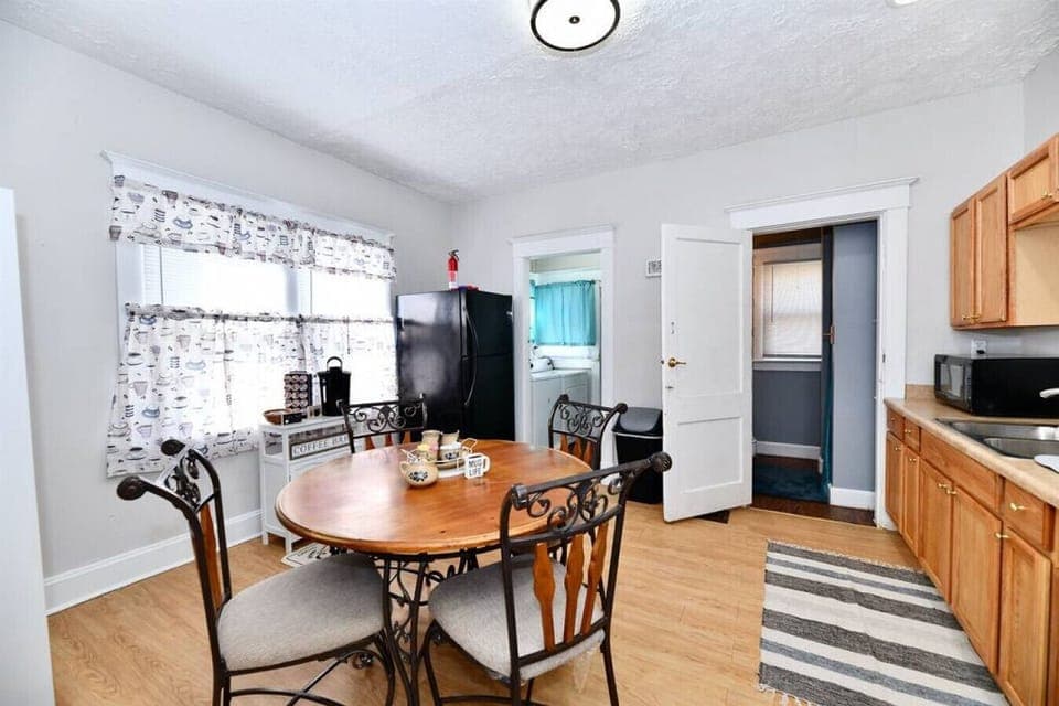 Extra dining space inside kitchen area. Full coffee, tea, and hot chocolate bar for your entertainment.