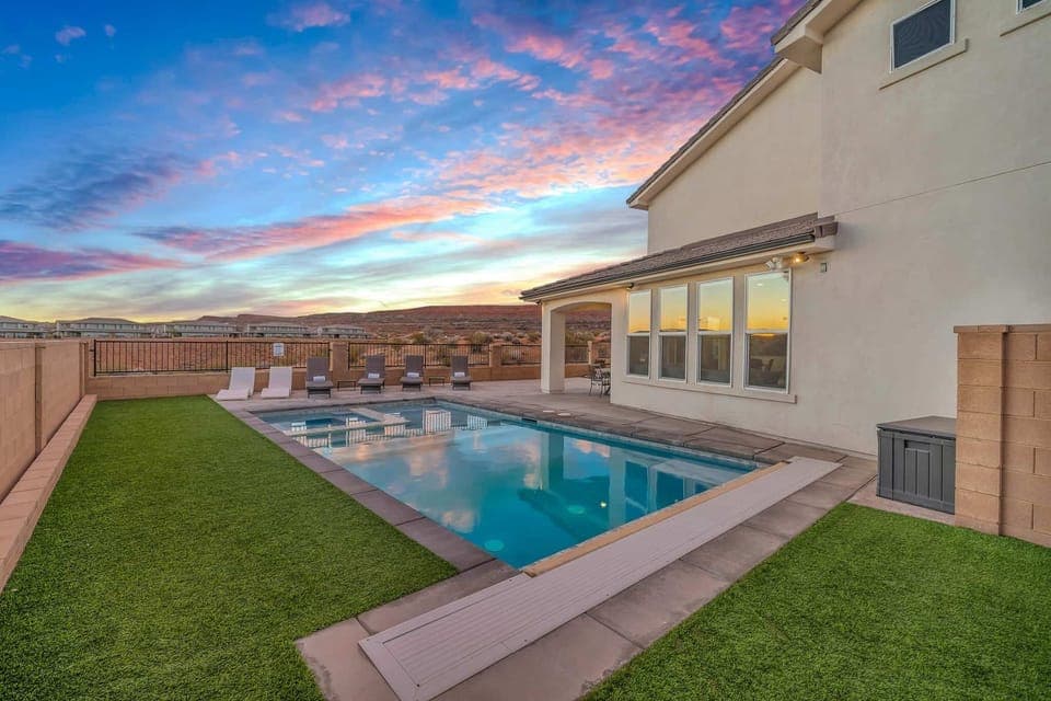 Private Pool Area and Backyard