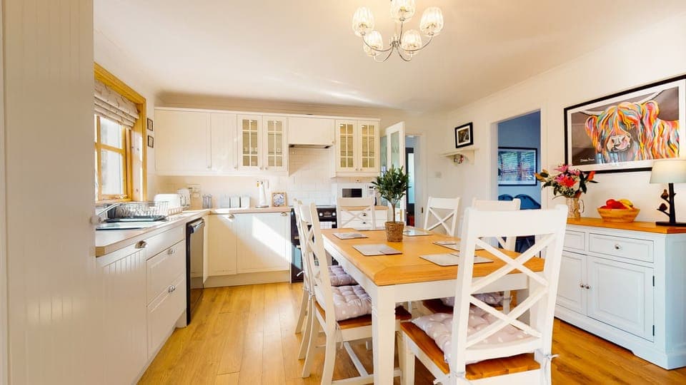 Country kitchen with dining table