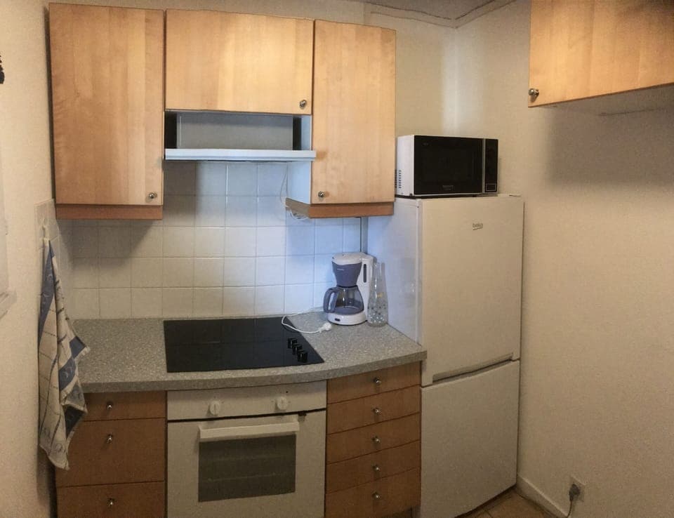 Fridge, micro-wave, oven