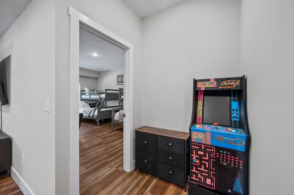 Tons of games on the stand up arcade game