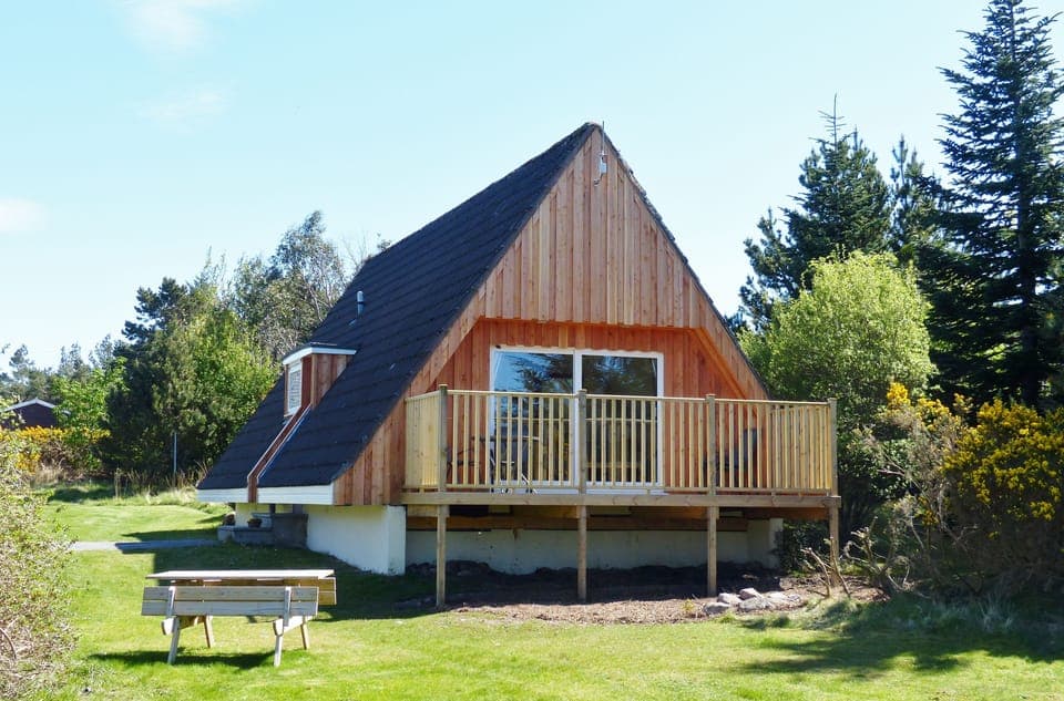 Lodge 4 has a balcony large garden area to front, side and rear and open outlook