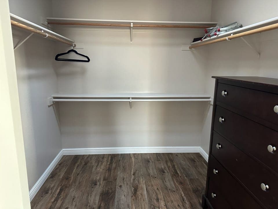 Large walk in closet