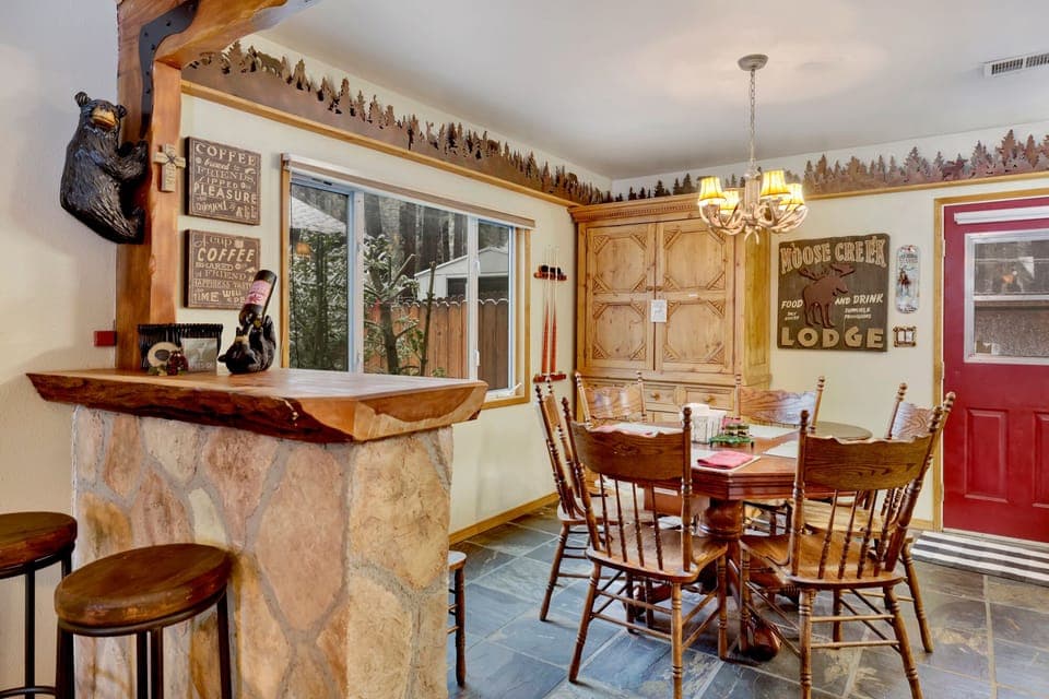 Inviting dining area designed for comfort and connection. The space feels open and airy, with a warm atmosphere that makes everyday meals and special gatherings equally enjoyable.