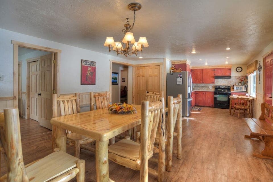 Dining room off of kitchen.