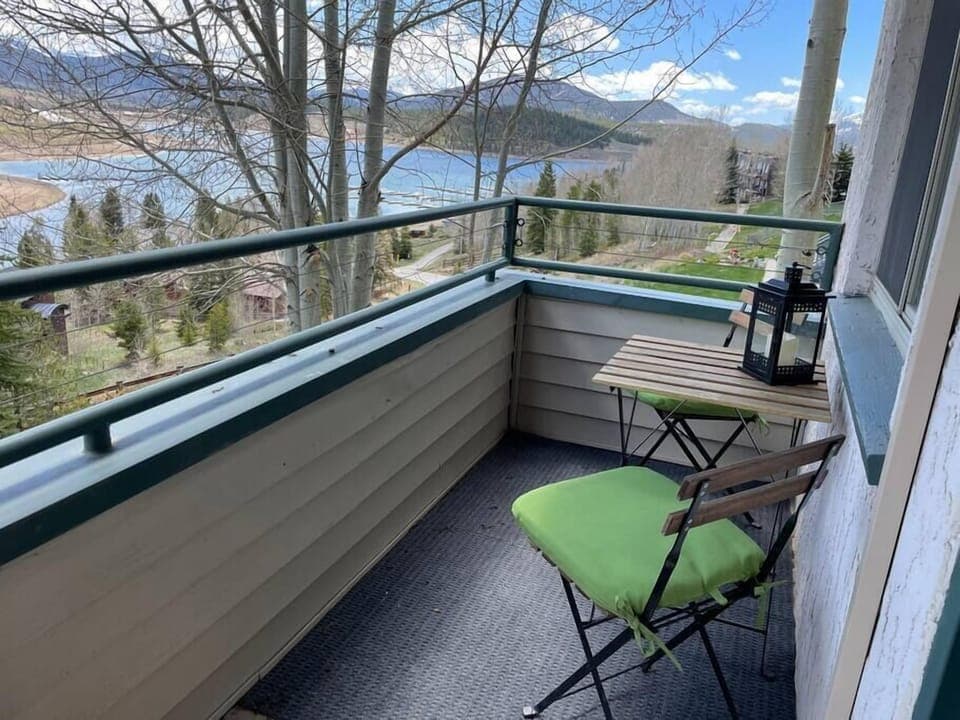 Private patio lake views