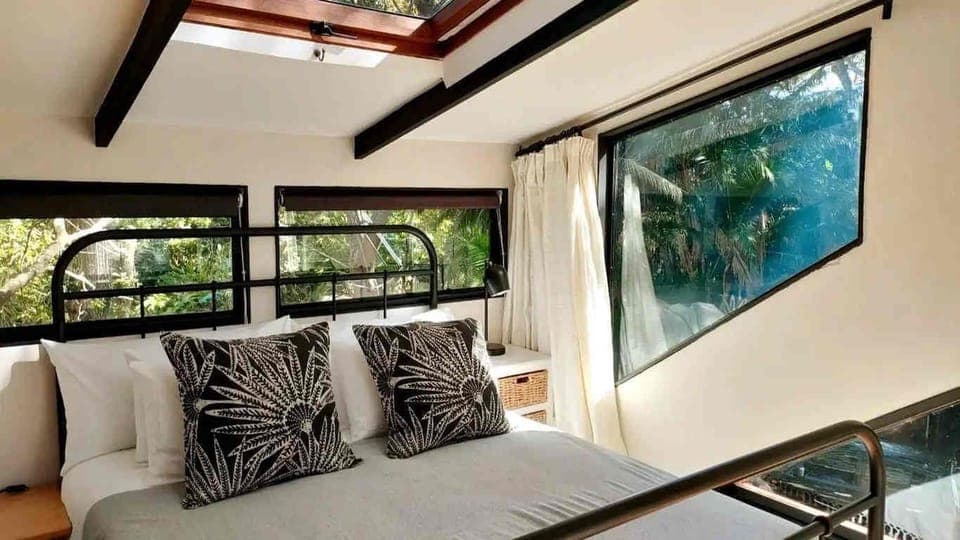 Upstairs bedroom with skylight