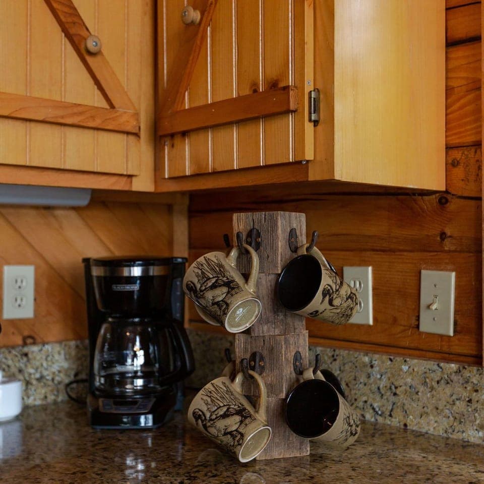 Coziness begins with a perfectly set coffee station to brew your favorite blend.