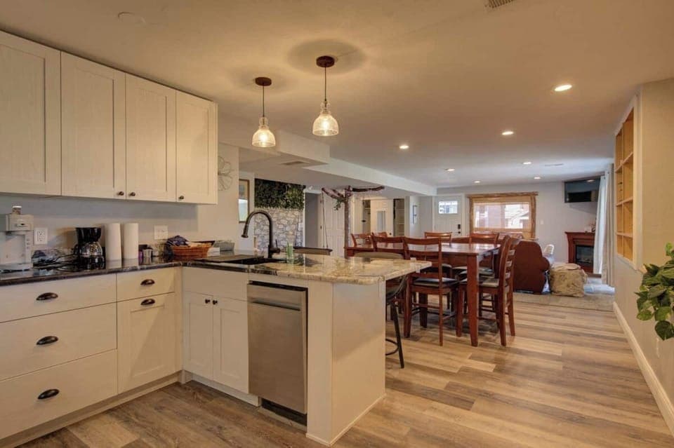 Open concept makes it easy for everyone to enjoy each other 