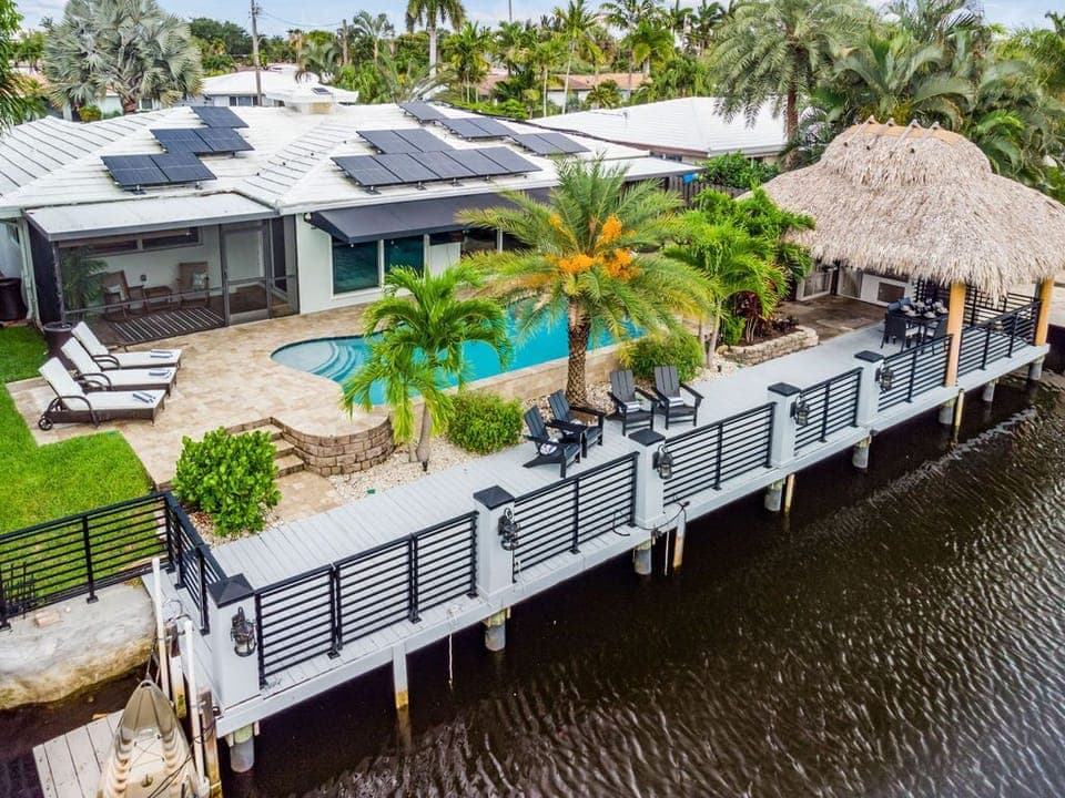 65' of dock space with 2 person kayak and floating kayak dock