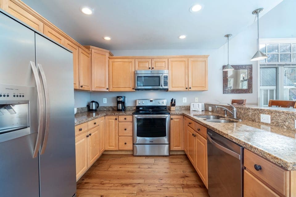 Spacious kitchen.