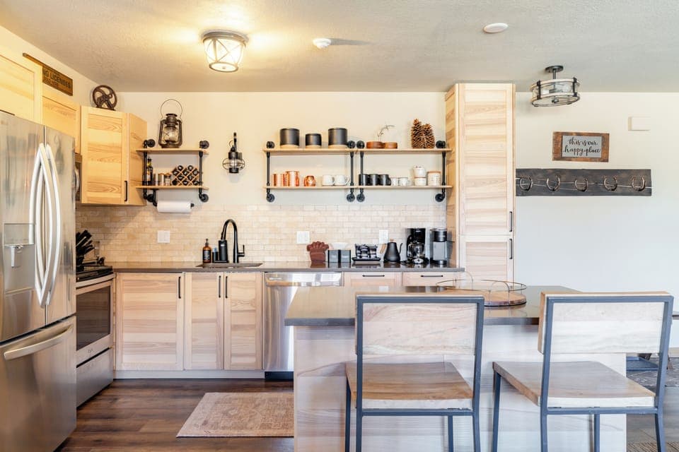 Spacious kitchen.