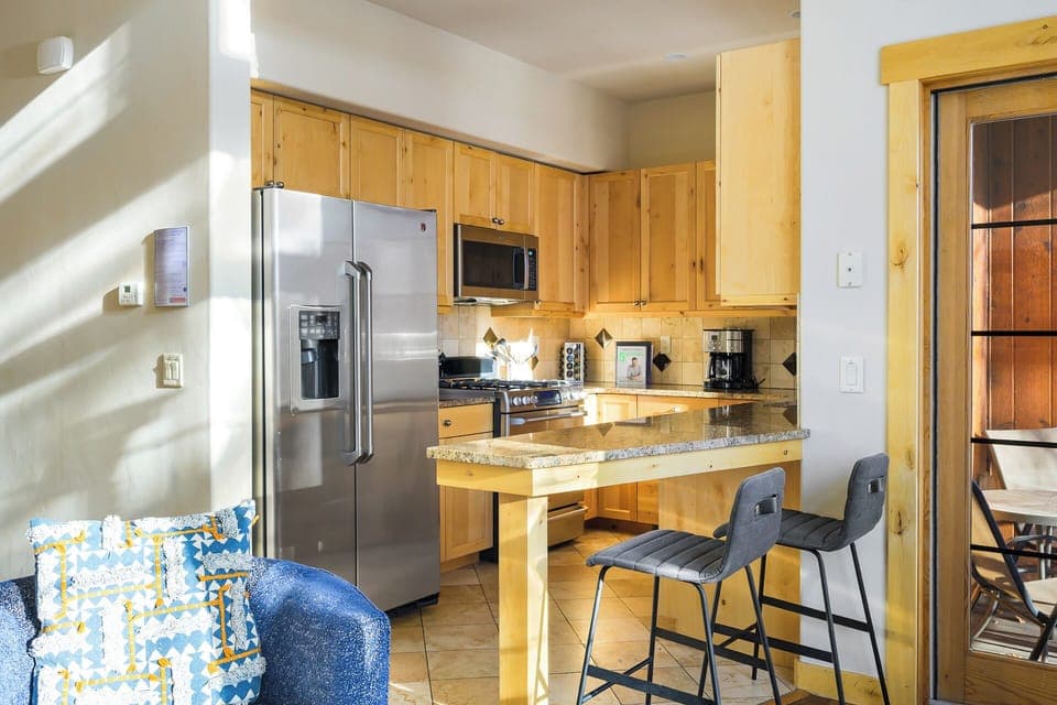 Seating for two at the breakfast bar