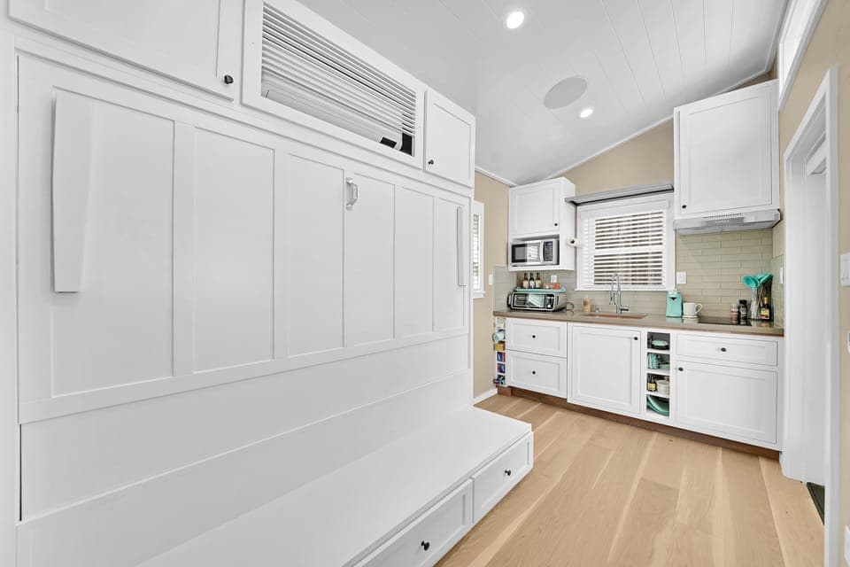 Comfortable Murphy bed with luxury mattress