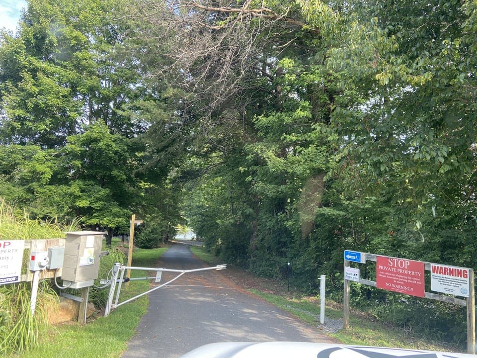 Entrance to community dock/swimming area