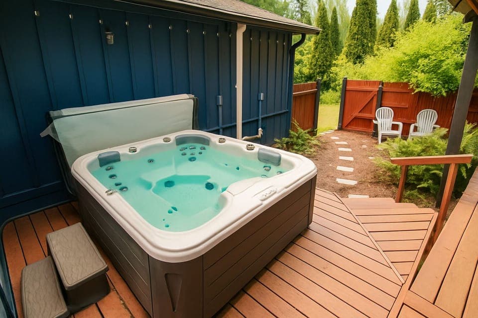 Cozy and private hot tub retreat, unwind under the stars