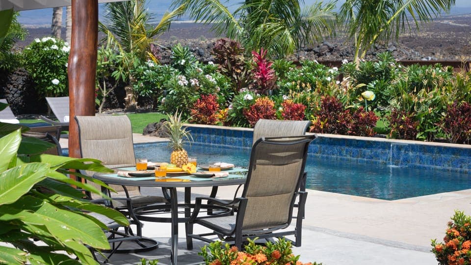 Welcome to Island Seabatical.   Wonderful private backyards with large pool and stunning gardens.