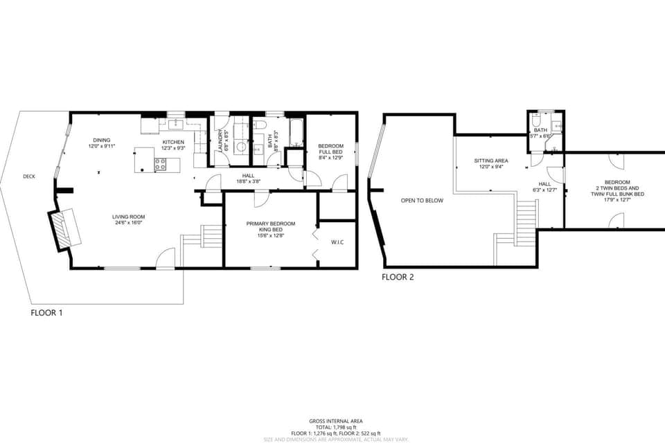 Main house floor plan. Does not include the additional guest house.