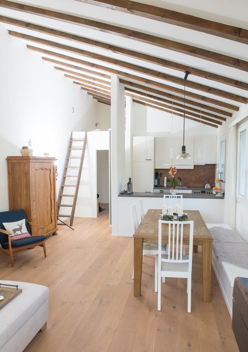 Stairs to the gallery