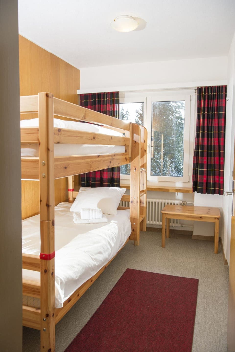 Bedroom with two bunk beds
