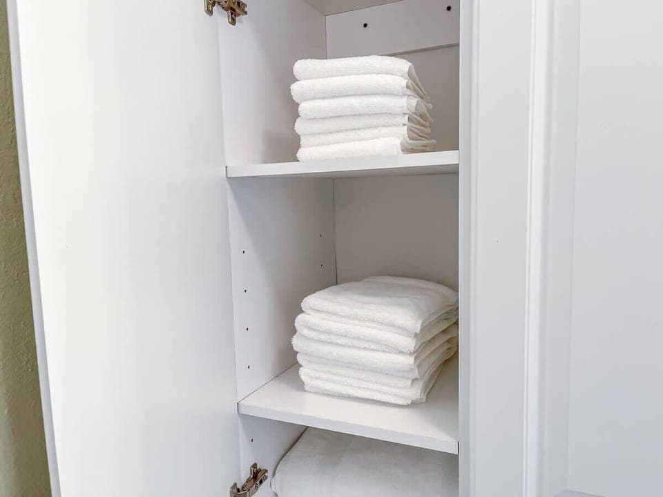 Fresh and clean towels are ready for your arrival.