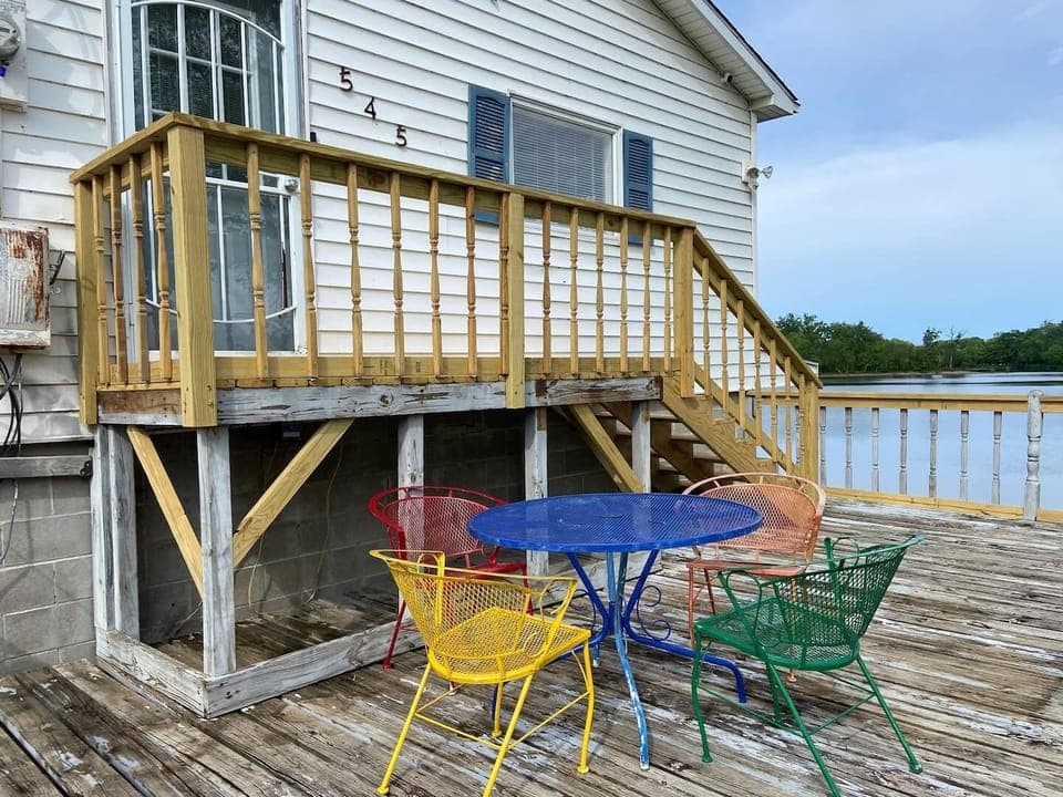 Outside Patio overlooking the lake