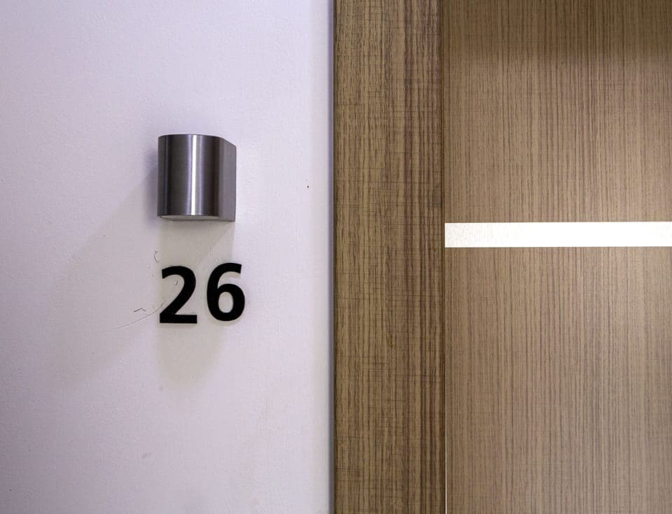 The no of our apartment is 26 and we're located on the 5th floor with elevator