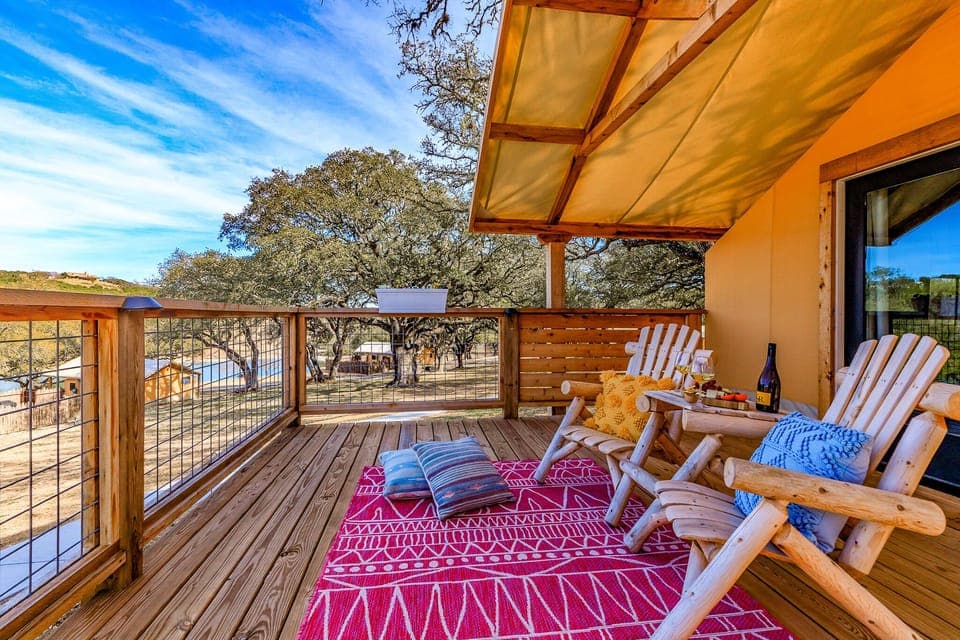 enjoy lake & hill country views from the deck
