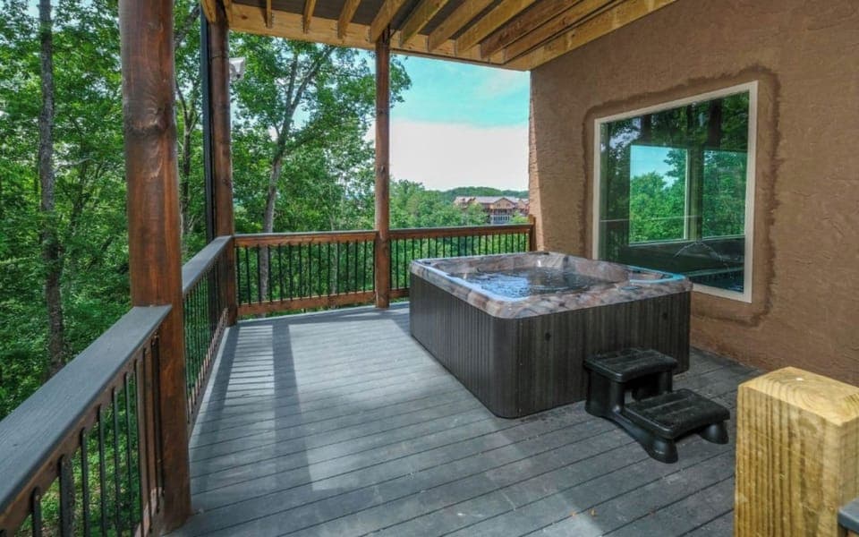 Steamy Outdoor Hot Tub