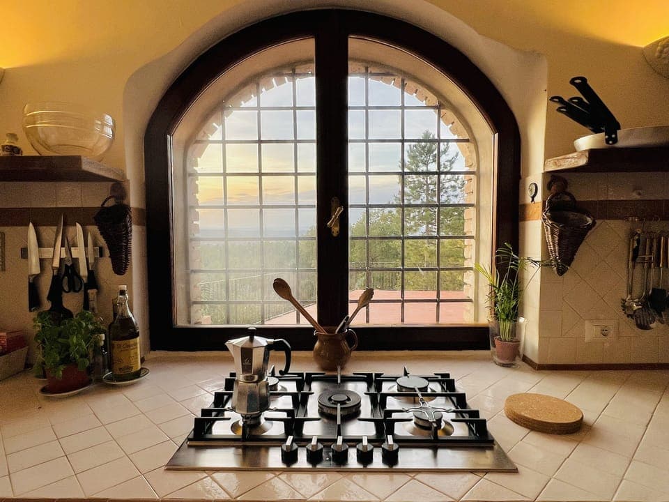 View from the main villa's kitchen