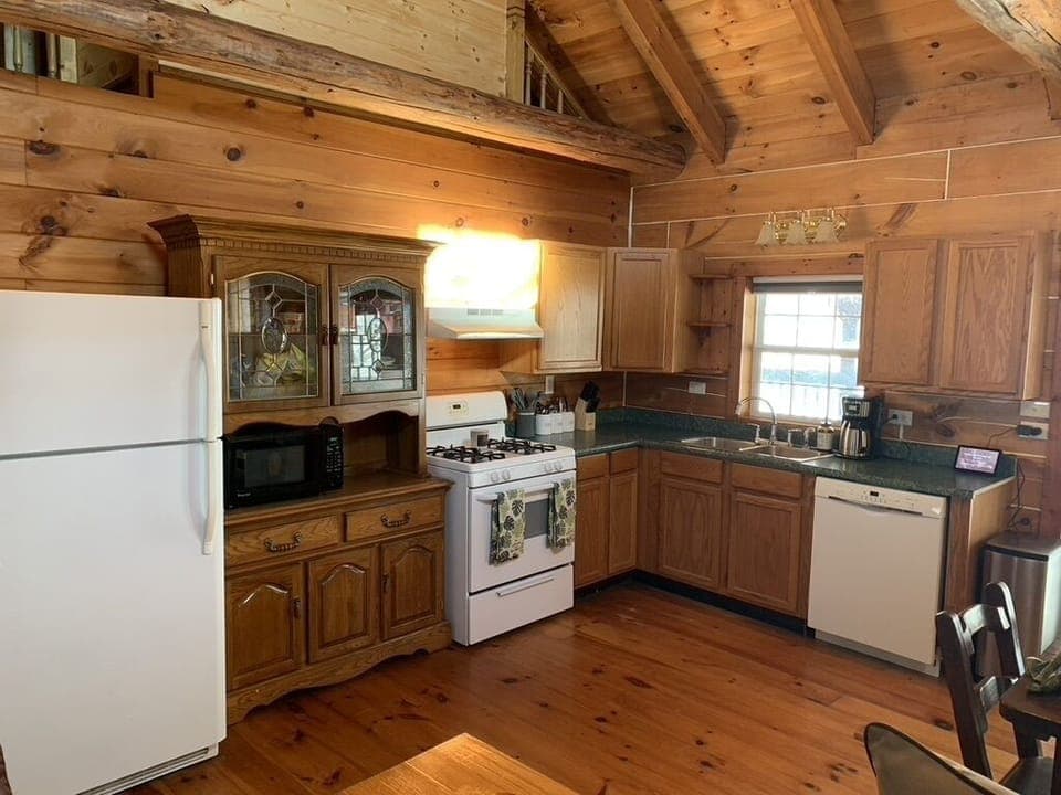 Kitchen with gas stove & oven, dishwasher, everything needed to cook!