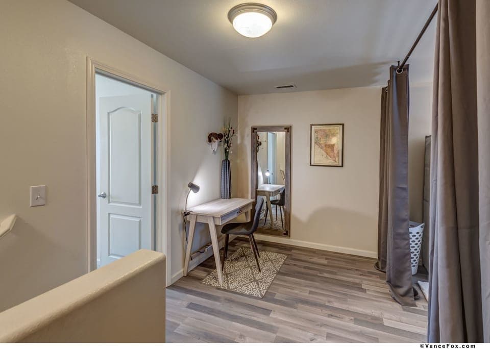 Work space with desk and chair