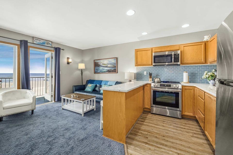 Enjoy a full kitchen