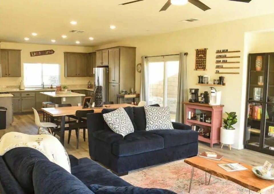 Open concept cozy living room