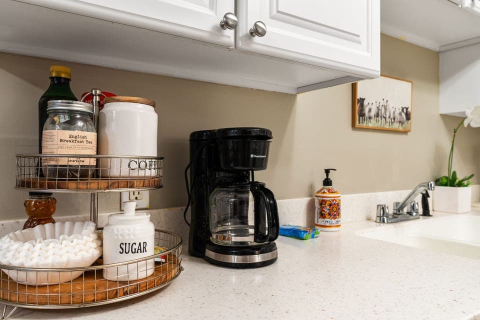 Chimney Summit Chalet kitchen is fully equipped for cooking, baking, and quick meals.