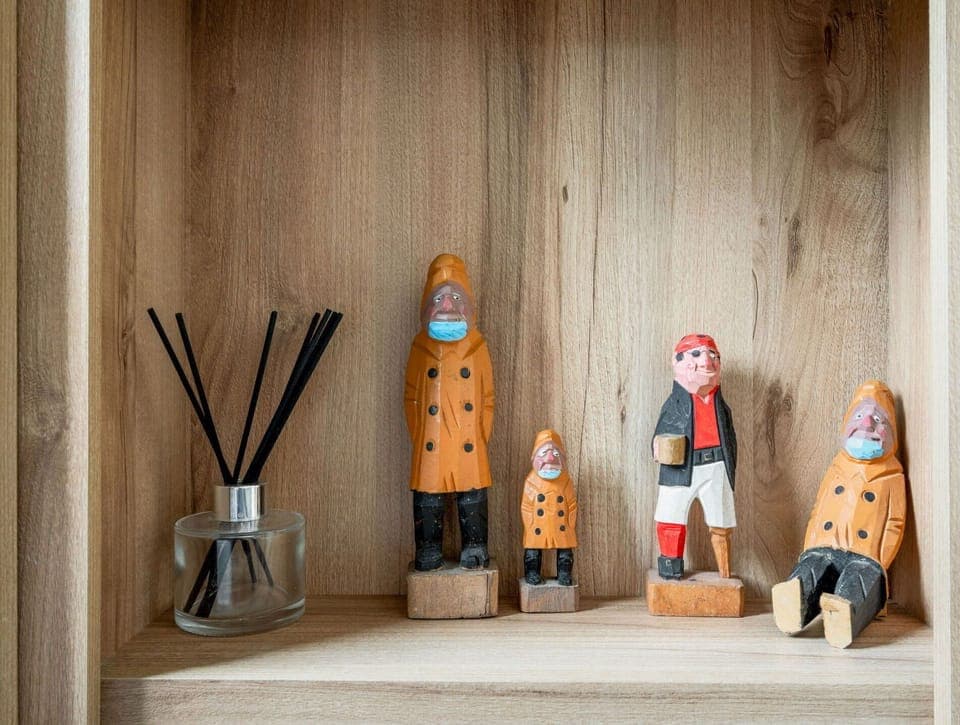 Window, Wood, Interior Design, Headgear, Wall, Art, Shelf, Shelving