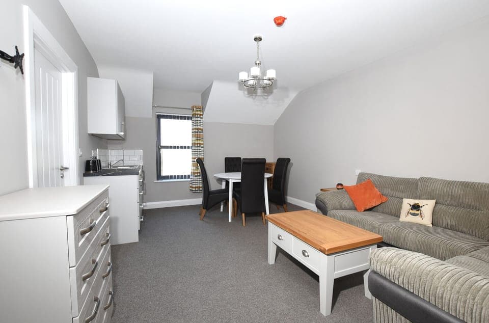 Kitchenette with dining & living area