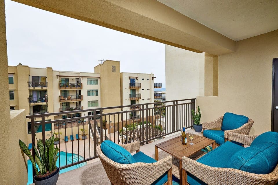 Balcony Ocean and Pool View