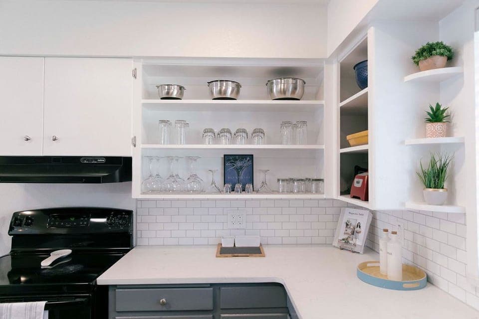 Also, spices can be found above the stove!